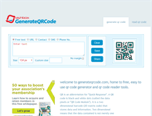Tablet Screenshot of generateqrcode.com